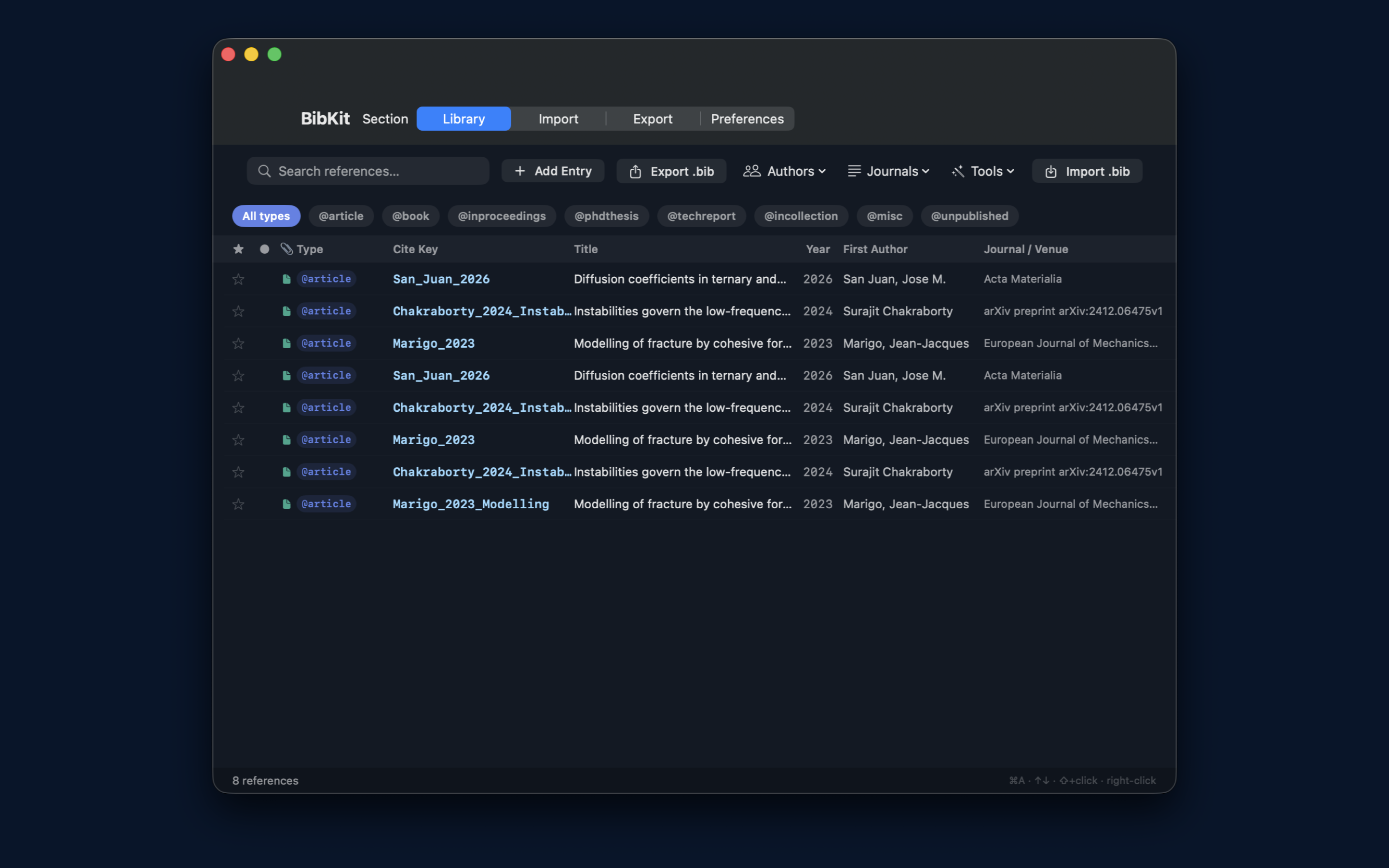 BibKit library screenshot
