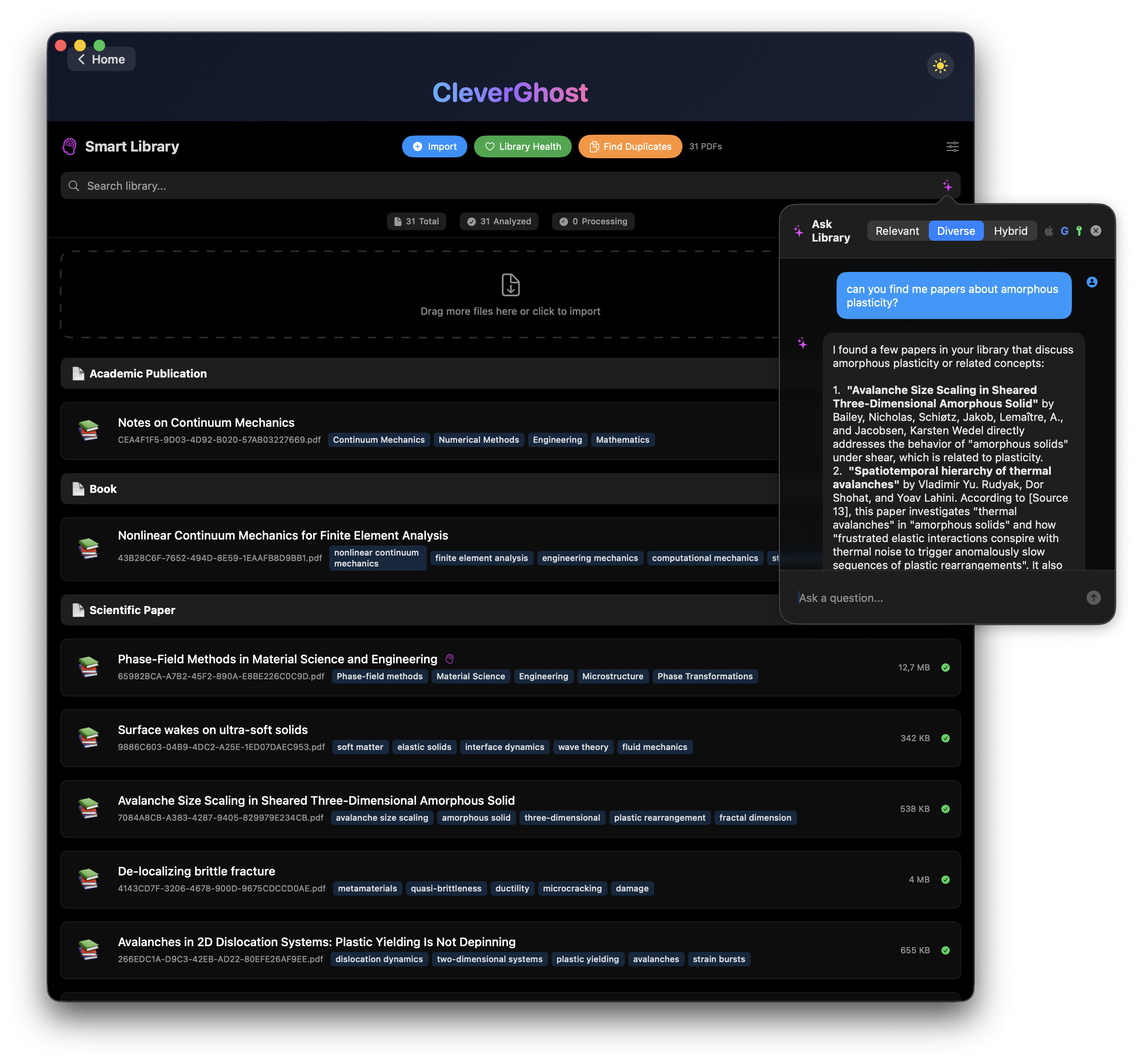 AI Library Assistant — chat with your entire research library