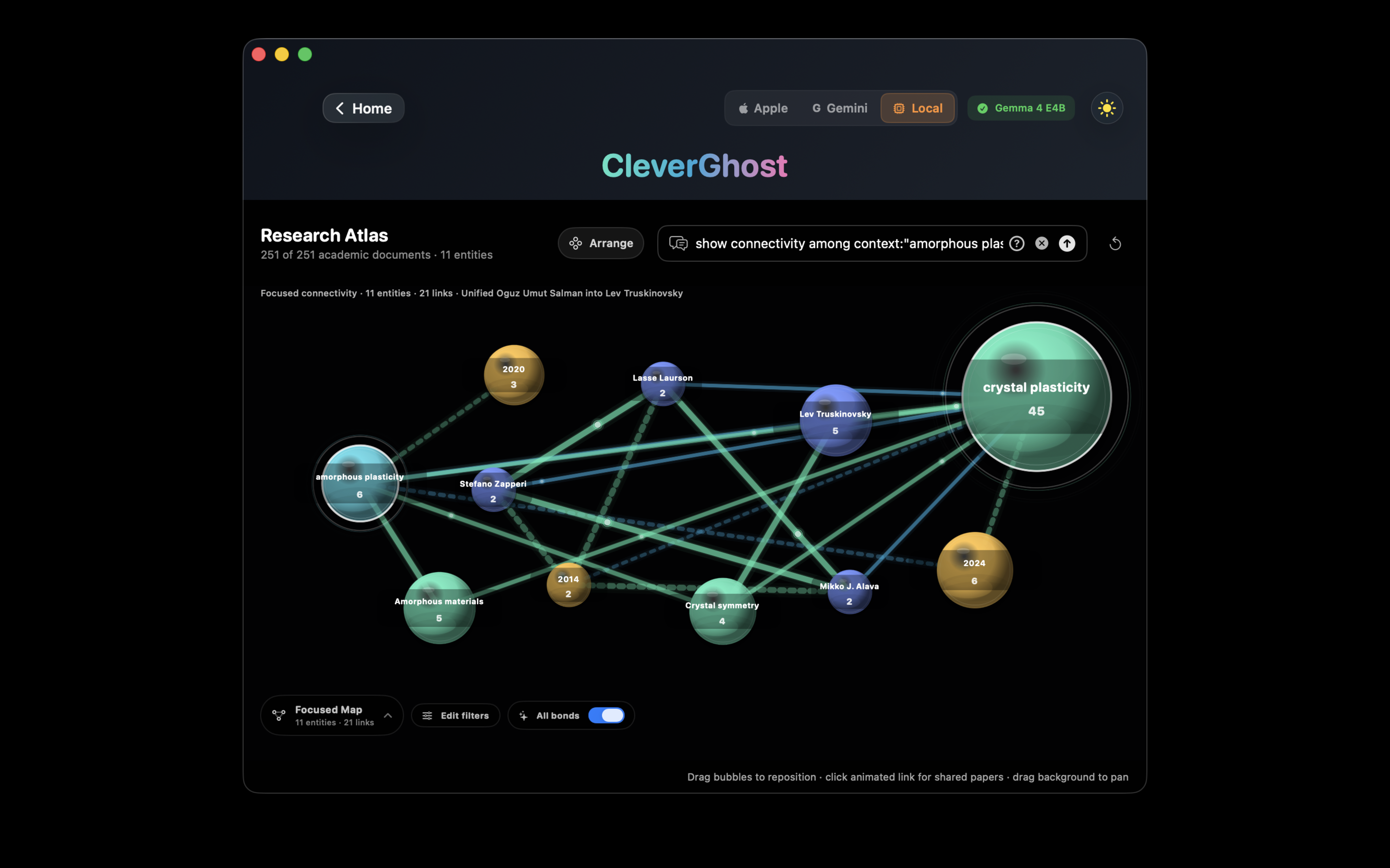 Research Atlas — knowledge graph of connected papers