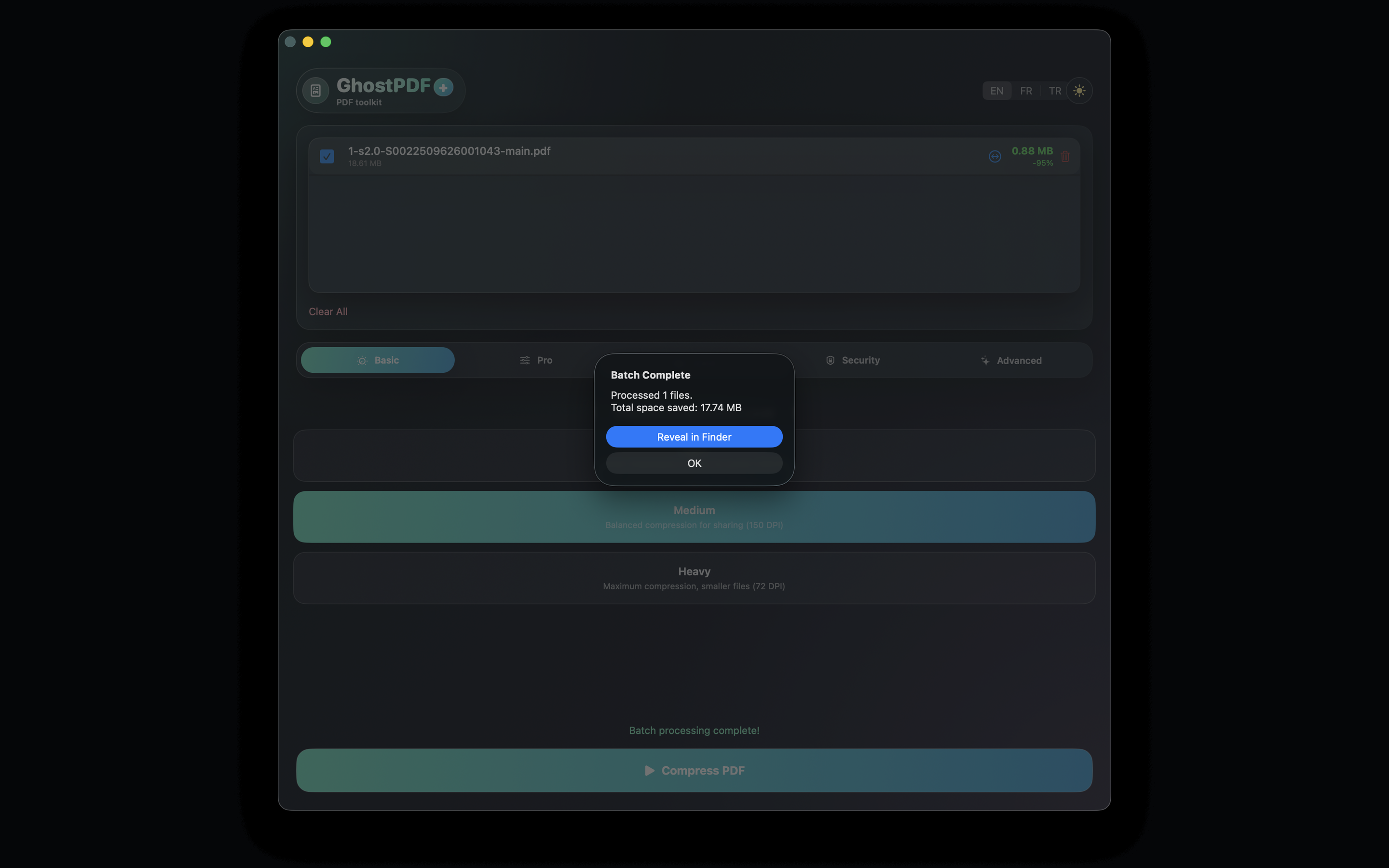 GhostPDF batch processing