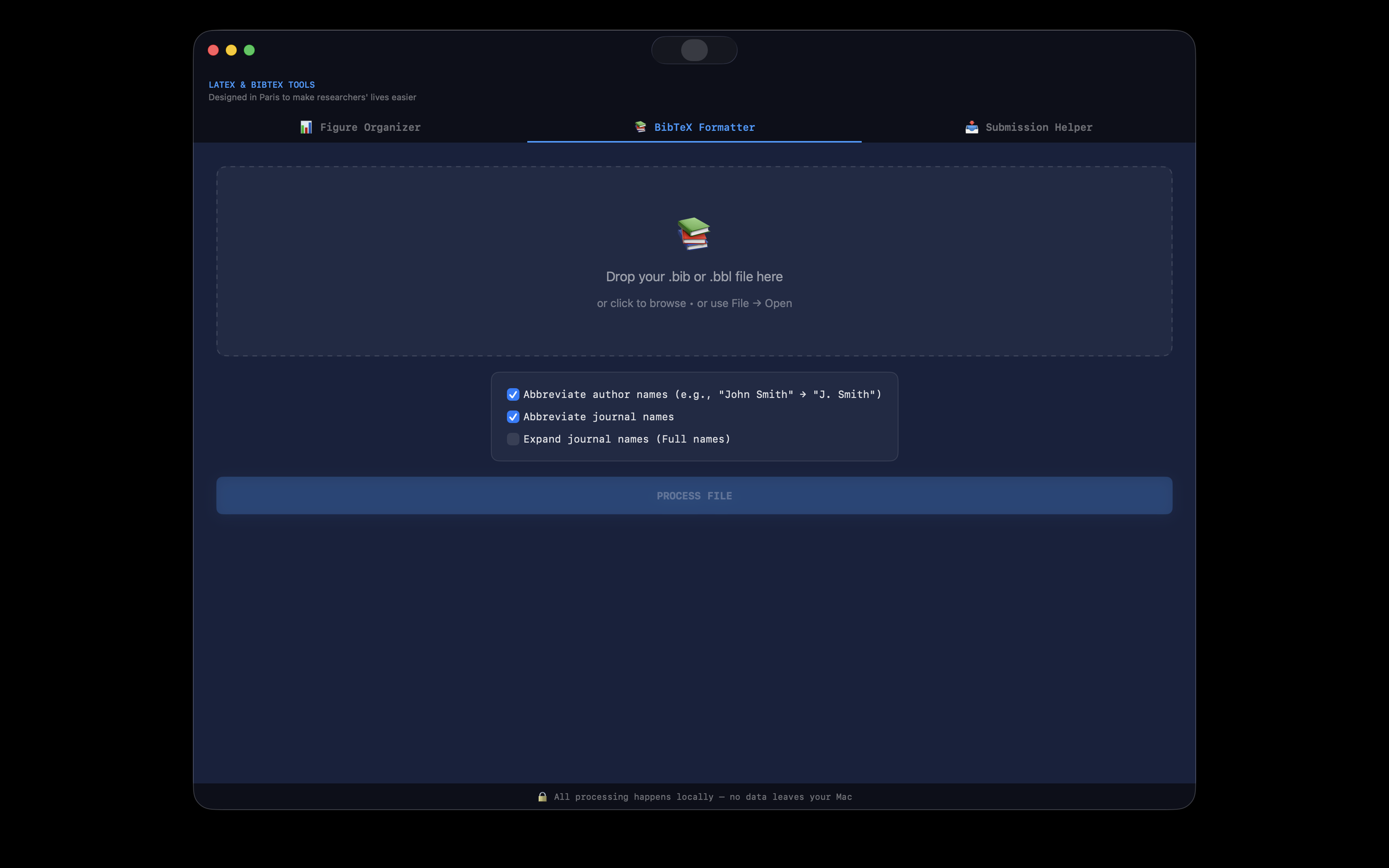 BibTeX Formatter Interface