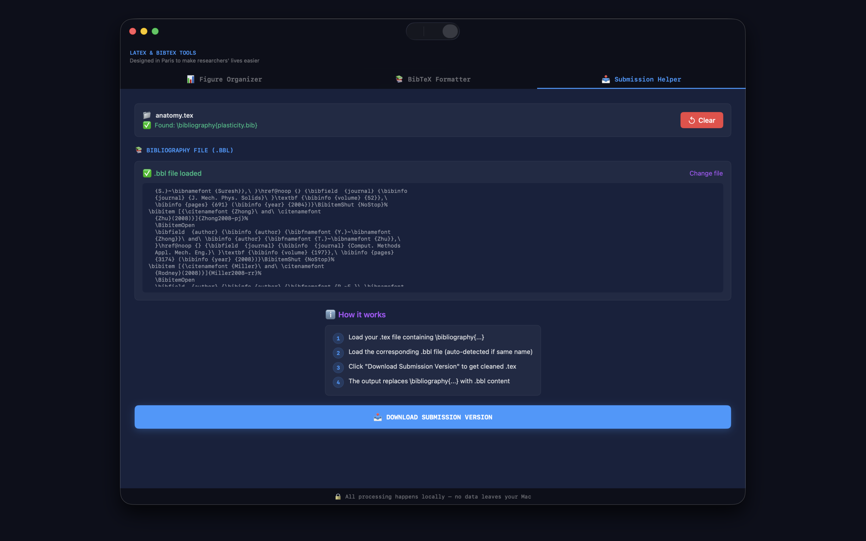 Submission Helper Interface